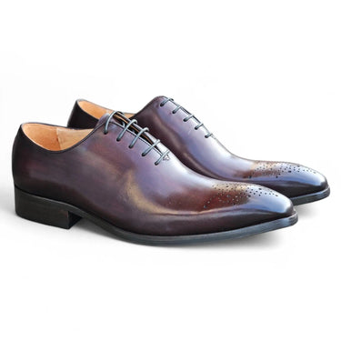 Carrucci Shoes Hand Burnished Wholecut Calf Oxford in Chestnut