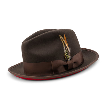 Montique Kingpin Red Bottom Wool Fedora