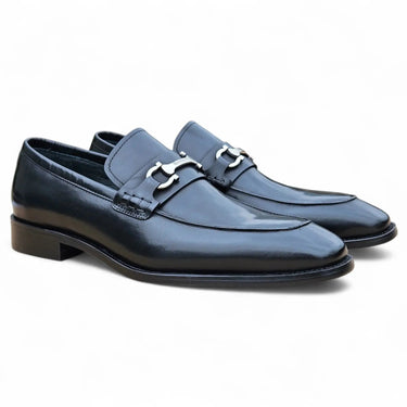 Carrucci Shoes KS509-38 Horsebit Buckle Loafer in Black