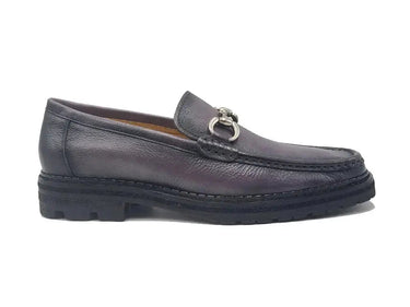 Carrucci Shoes Horsebit Loafer Lug Sole Black — view 6