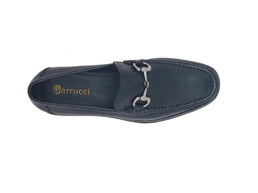 Carrucci Shoes Horsebit Loafer Lug Sole Black