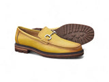 Carrucci Shoes Horsebit Loafer Lug Sole Black