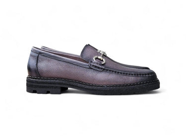 Carrucci Shoes Horsebit Loafer Lug Sole Black — view 3