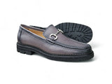 Carrucci Shoes Horsebit Loafer Lug Sole Black — view 2