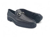 Carrucci Shoes Horsebit Loafer Lug Sole Black