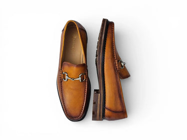 Carrucci Shoes Horsebit Loafer Lug Sole Black — view 16