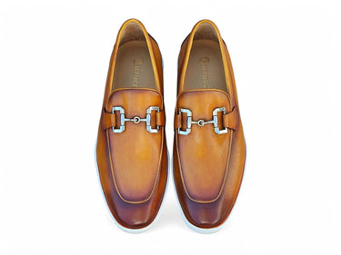 Carrucci Shoes Horsebit Loafer Sporty Sole Brown