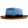 The Fox Fedora - Two Tone (Powder Blue / Sunset Orange)