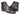 Paul Parkman Men's Gray & Black Hand-Painted Cap Toe Boots