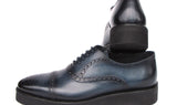 Paul Parkman Men's Smart Casual Cap Toe Oxford Shoes Navy Leather