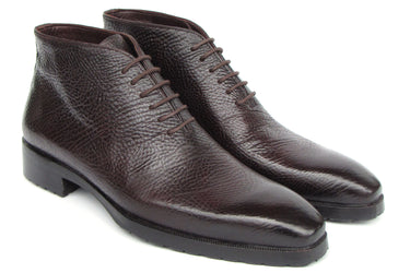 Paul Parkman Men's Brown Floater Leather Ankle Boots