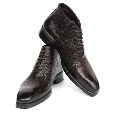 Paul Parkman Men's Brown Floater Leather Ankle Boots in #color_