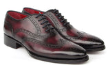 Paul Parkman Bordeaux Burnished Goodyear Welted Wingtip Oxford Shoes