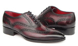 Paul Parkman Bordeaux Burnished Goodyear Welted Wingtip Oxford Shoes