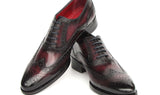 Paul Parkman Bordeaux Burnished Goodyear Welted Wingtip Oxford Shoes