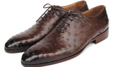 Paul Parkman Men's Brown Genuine Ostrich Oxford Shoes