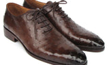 Paul Parkman Men's Brown Genuine Ostrich Oxford Shoes