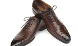 Paul Parkman Men's Brown Genuine Ostrich Oxford Shoes