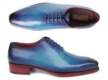 Paul Parkman Goodyear Welted Wholecut Oxfords Blue & Turquoise