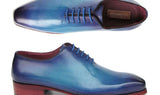 Paul Parkman Goodyear Welted Wholecut Oxfords Blue & Turquoise