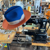 Bellissimo El Capo Two Tone in Sapphire and Cinnamon Wool Fedora
