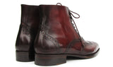 Paul Parkman Men's Bordeaux Burnished Leather Goodyear Welted Wingtip Boots