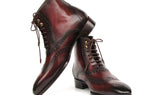 Paul Parkman Men's Bordeaux Burnished Leather Goodyear Welted Wingtip Boots