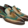 Paul Parkman Men's Tassel Loafers Olive & Green Patina