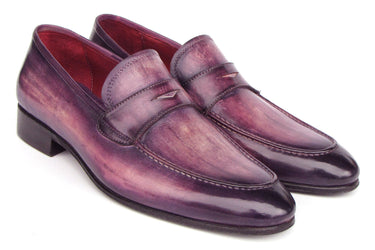 Paul Parkman Men's Purple Patina Penny Loafers