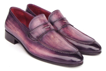 Paul Parkman Men's Purple Patina Penny Loafers