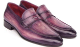 Paul Parkman Men's Purple Patina Penny Loafers