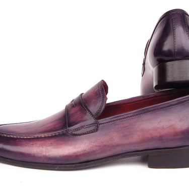 Paul Parkman Men's Purple Patina Penny Loafers in #color_