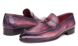 Paul Parkman Men's Purple Patina Penny Loafers