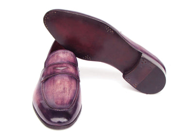 Paul Parkman Men's Purple Patina Penny Loafers