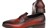 Paul Parkman Men's Split Toe Loafer Shoes Tobacco