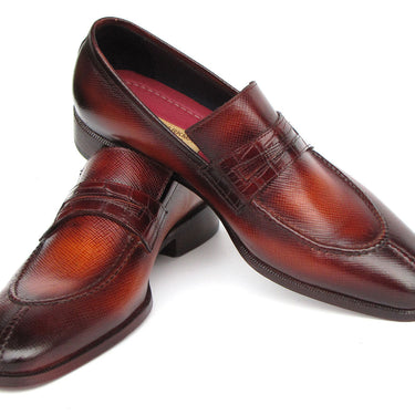 Paul Parkman Men's Split Toe Loafer Shoes Tobacco in #color_