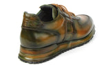 Paul Parkman Men's Olive Green Hand-Painted Sneakers