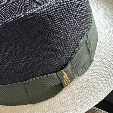 Bellissimo Fox Two Tone in Black and White Panama Hat