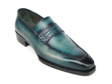 Paul Parkman Men's Turquoise Patina Handmade Loafers