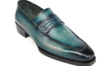 Paul Parkman Men's Turquoise Patina Handmade Loafers