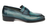 Paul Parkman Men's Turquoise Patina Handmade Loafers