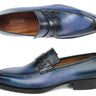 Paul Parkman Men's Blue Patina Handmade Loafers