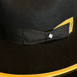 Bellissimo Stud in Black and Gold Fur Felt Fedora