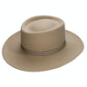 Fernandez y Roche Dallas Ribbon in Manilla Wool Gambler Hat Made in Spain in Manilla