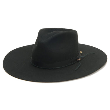 Stetson JW Marshall Fur Felt Firm Wide Brim Hat in Black
