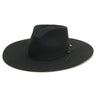Stetson JW Marshall Fur Felt Firm Wide Brim Hat in Black #color_ Black