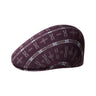 Kangol Hyper Plaid 507 Patterned Wool Flat Cap in Deep Plum #color_ Deep Plum