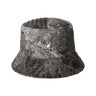Kangol Denim Mash Up Bucket in Black Trompe L'oeil #color_ Black Trompe L'oeil
