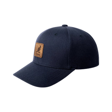 Leather Patch Flexfit Baseball in NAVY