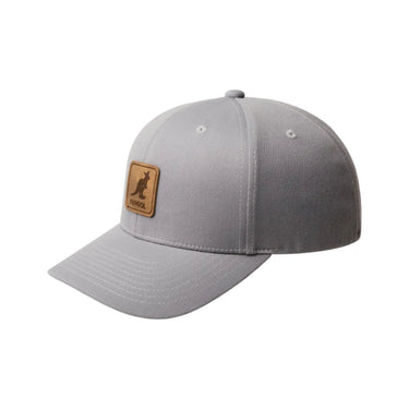 Leather Patch Flexfit Baseball in SILVER